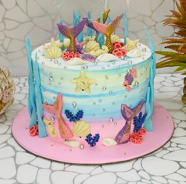 Mermaid Theme Cake