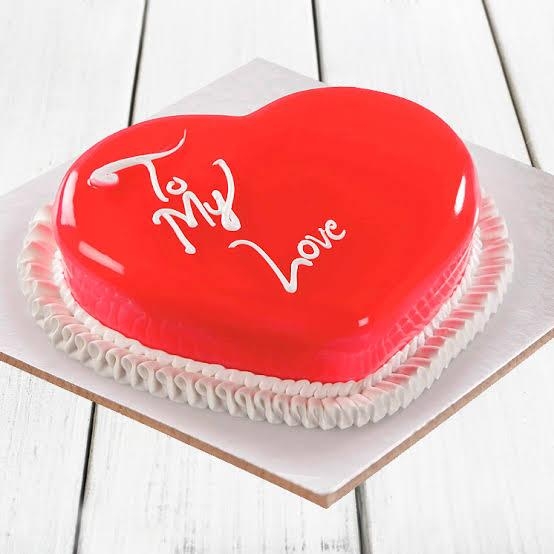 Heart Happy Valentines Day Red Velvet Cake