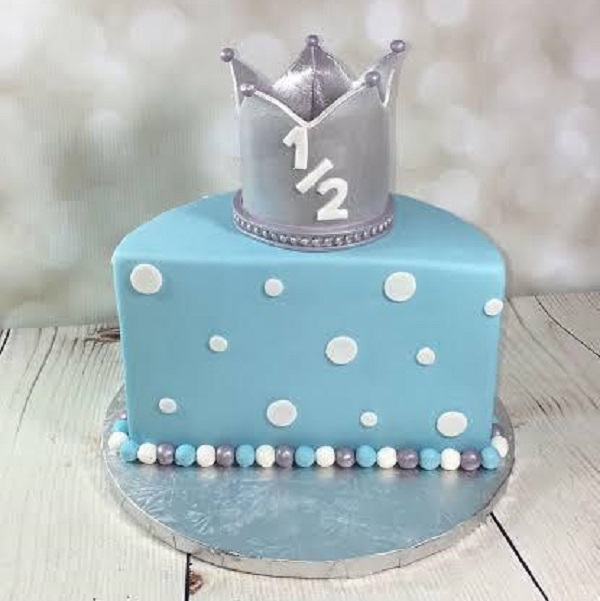 Semi Fondant Half Birthday Cake