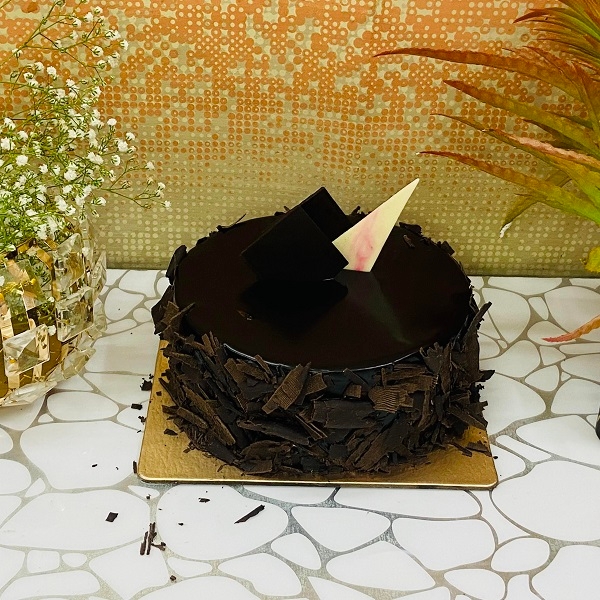 Round Chocolate Brownie Flex Cake