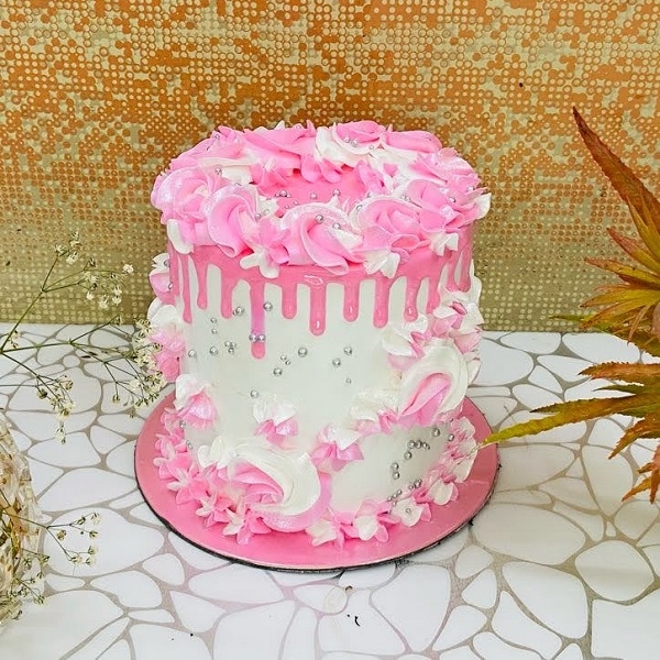 Pineapple Flavored Pink Pillar Cake