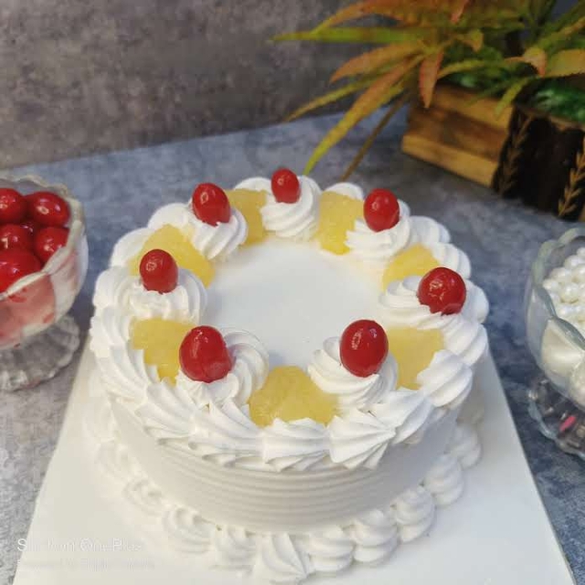 Yummy Pineapple Cake With Cherry Topping