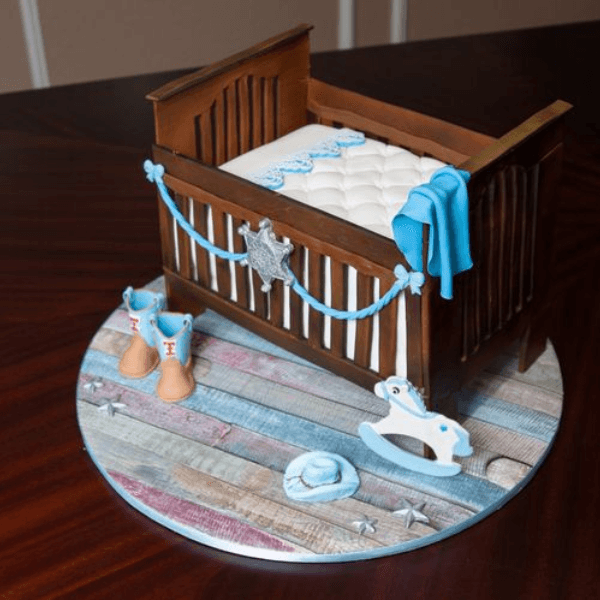 Baby Cradle Design Cake for Baby Shower