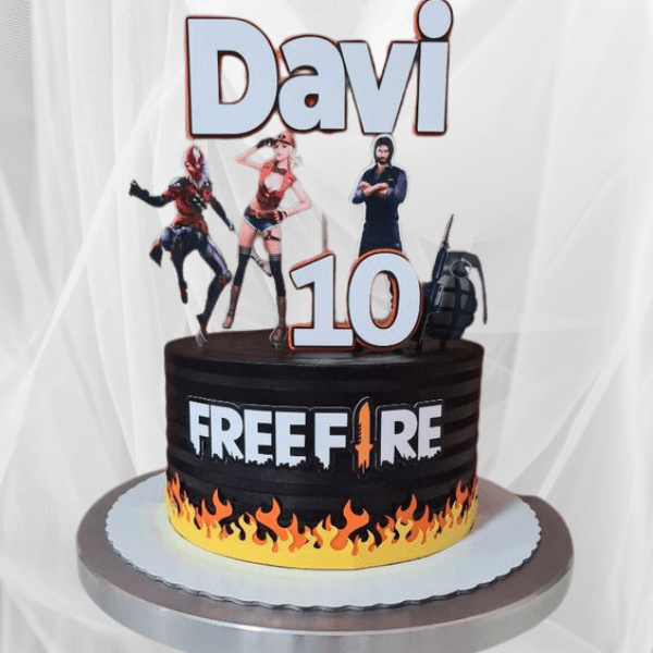 Davi 10 Free fire cake