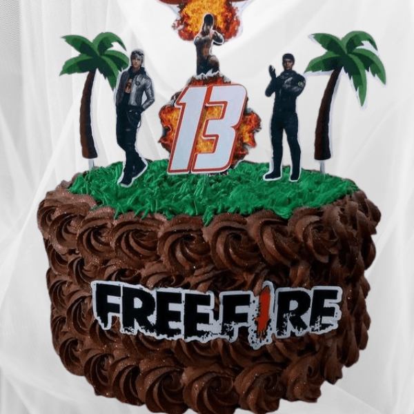 Free fire chocolate cake