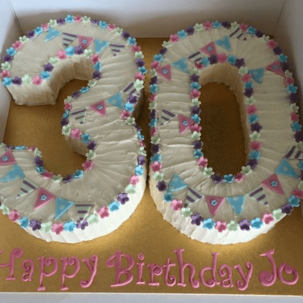 Number cake for 30