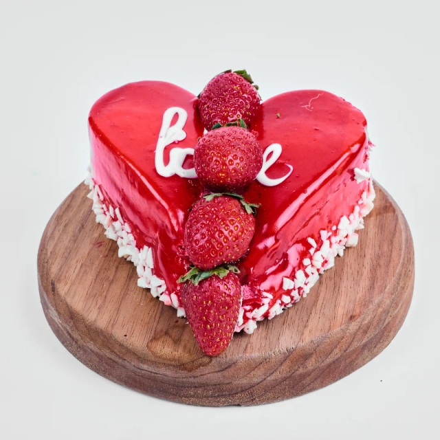 Heart Shape Strawberry Cake