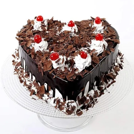 Heart Shape Black Forest Cake