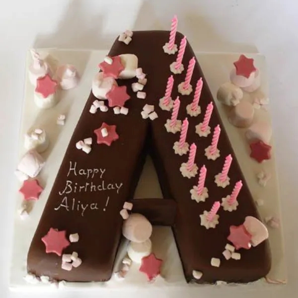 Chocolate Designer A Alphabet Cake