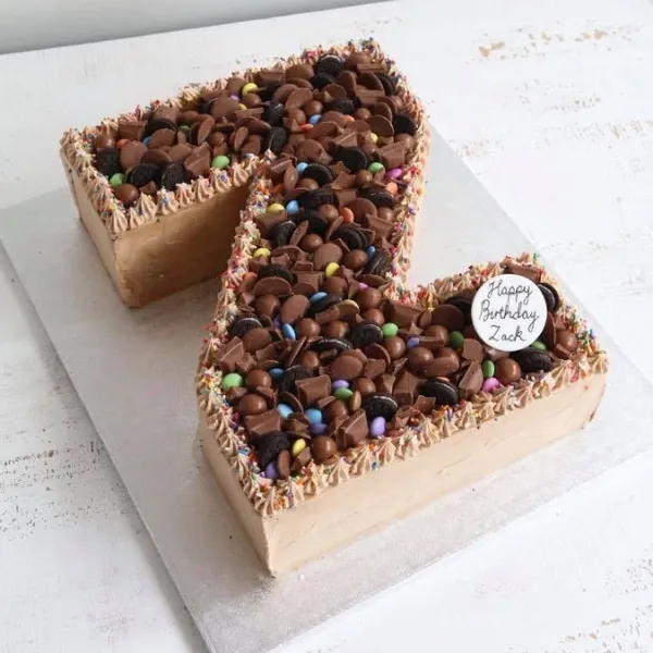 Fully Loaded Chocolate Gems Z Alphabet Cakes