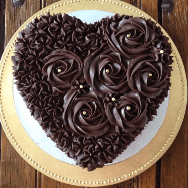 Chocolate Heart Shape Cake