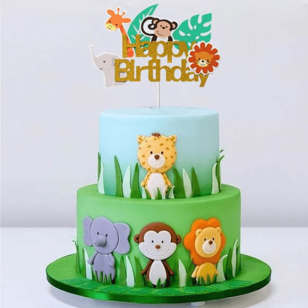 Lion Theme Birthday Cake