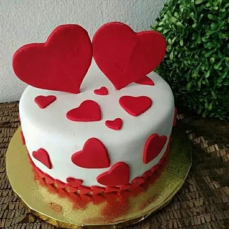 Cake with 2 hearts