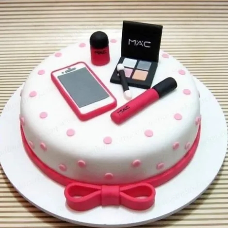 Semi Fondant Makeup Cake