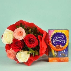 Flower Bouquet N Cadbury Celebration