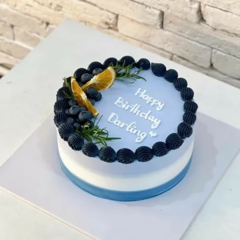 Birthday Blueberry Birthday Cake