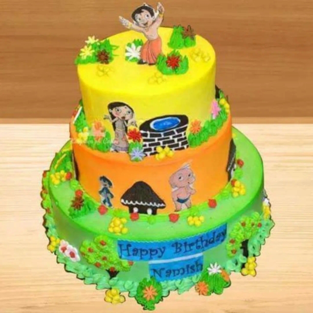 Chota Bheem 3 Tier Cake