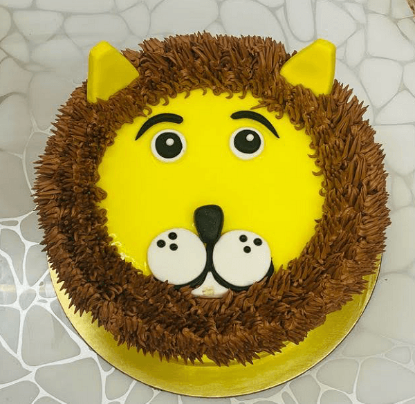 Delicious Lion Face Cake