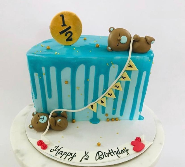 Half Birthday Cake for Baby Boy