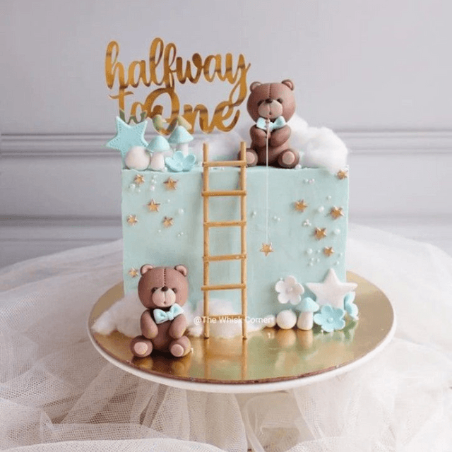Teddy Beer 6 Month Cake
