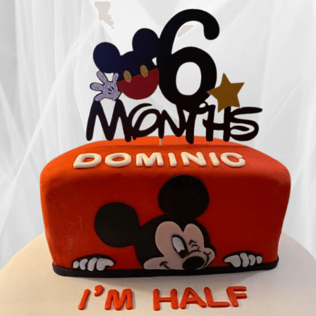 Mickey Mouse Theme Half Cake