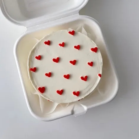 Bento Cake With Tiny Hearts