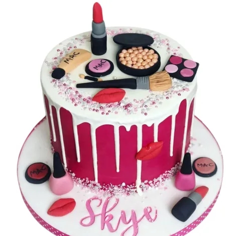 Makeup Kit Dripping Cake