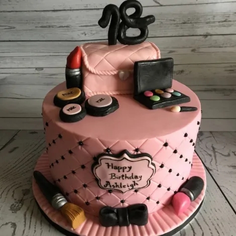 18th Birthday Makeup Cake